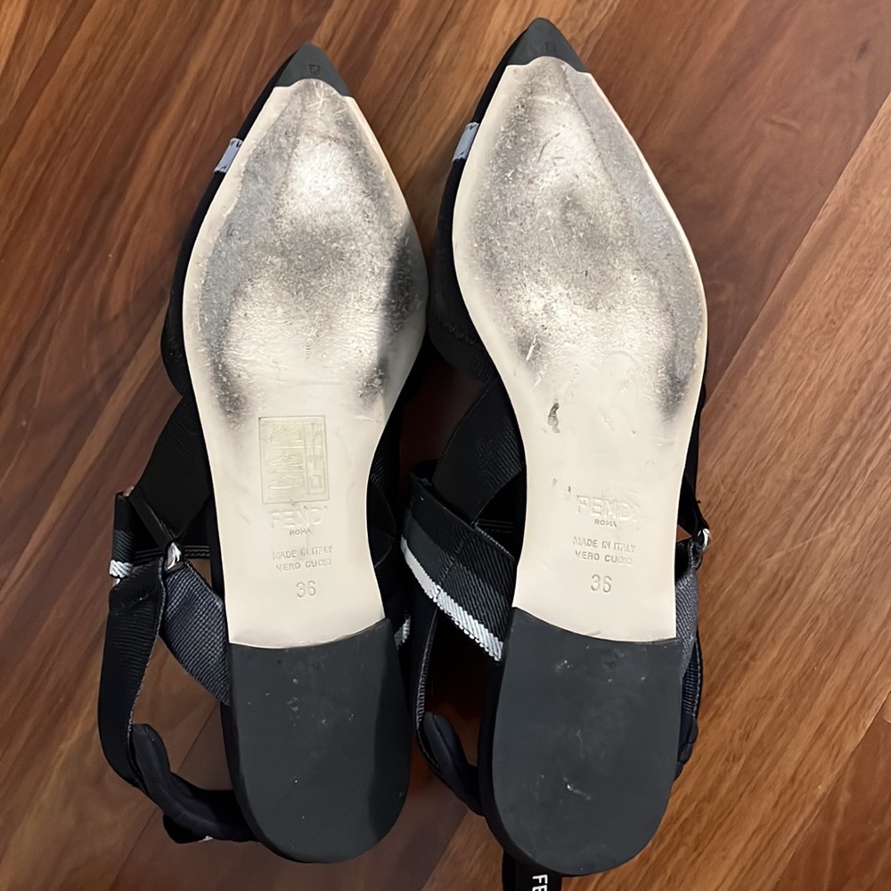 Fendi Fabric Flats With Mesh And Elastic Details - image 6